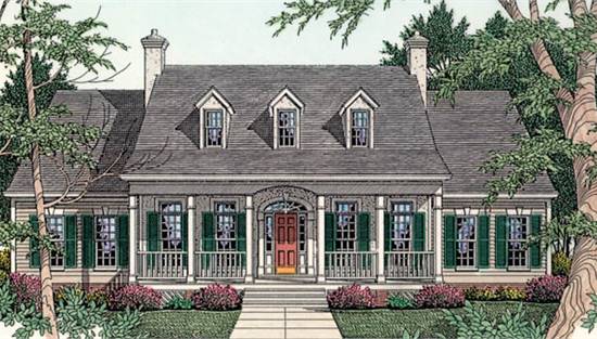 image of cape cod house plan 3532