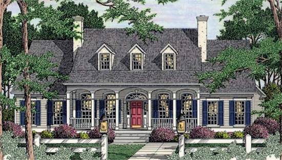 image of cape cod house plan 3677