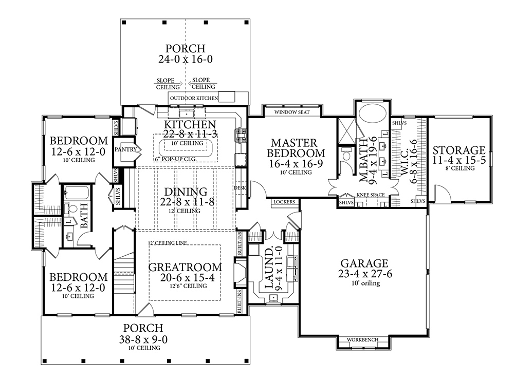 Farmhouse Style House Plan 6967 The White House