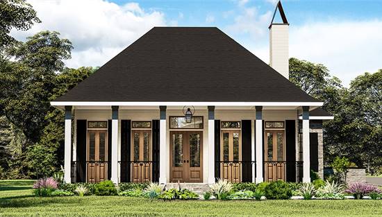 image of french country house plan 7186