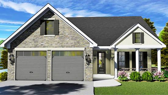 image of french country house plan 7217