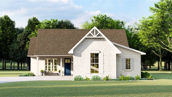 Cute Country Style House Plan 7381, T Shaped Farmhouse Plans