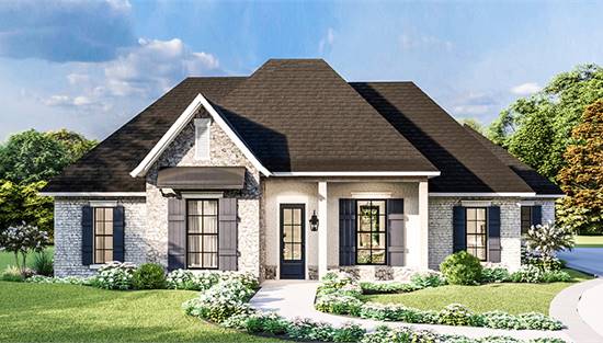 image of traditional house plan 7448