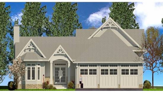 image of colonial house plan 3406