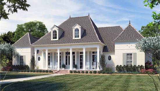image of large ranch house plan 1094