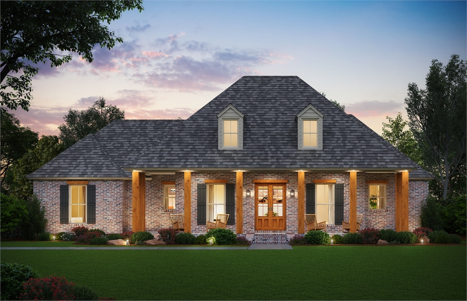  Acadian  4 Bedroom Southern  Style  House  Plan  1626