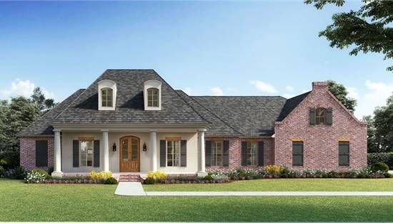 Acadian Country Style Ranch House Plan 2027, Acadian House Plans