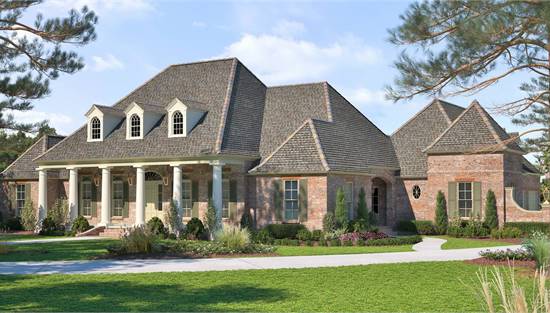 image of french country house plan 6412