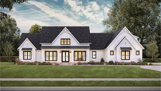 image of large ranch house plan 6603