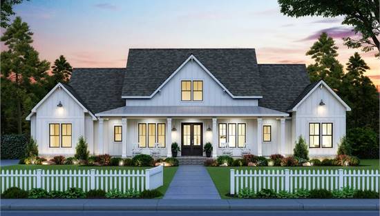 Beautiful Farmhouse with Wraparound Front Porch