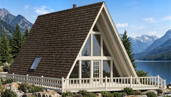 Beautiful A-Frame with Front and Rear Deck