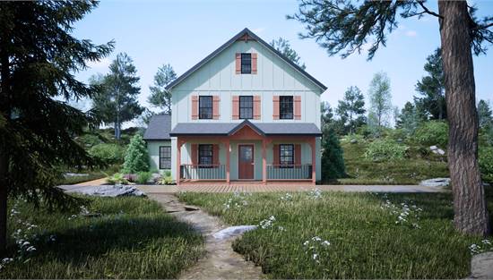 Stylish Country with Covered Front Porch