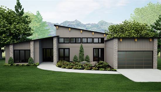 Sylish Mid-Century Modern with Attached Garage