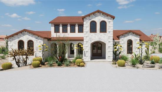 Stylish Spanish with Attached Garage