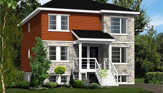 Attractive Front Elevation with Stone and Siding