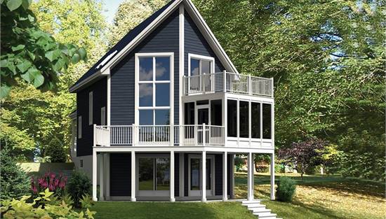 image of small beach house plan 9857
