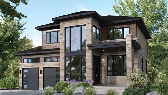 image of contemporary house plan 9891
