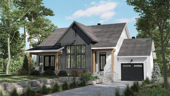image of transitional house plan 9900