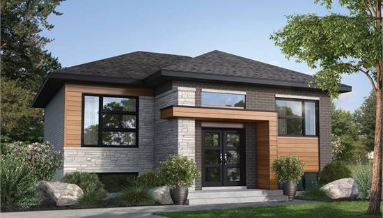 image of small contemporary house plan 9926