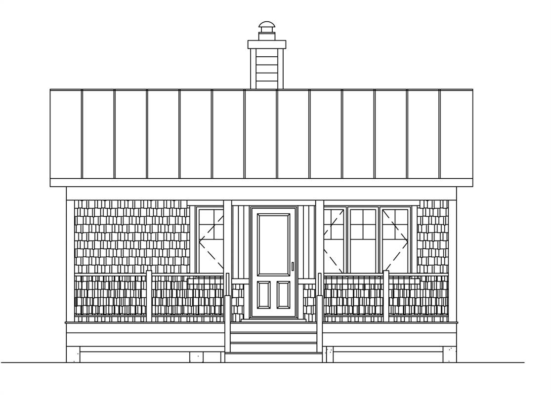 One Bedroom Rustic Cottage Style House Plan 9929 - 9929