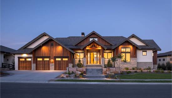 Elegant Modern Craftsman with 3 Car Garage