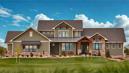 Traditional Family Home with Stone Accented Facade