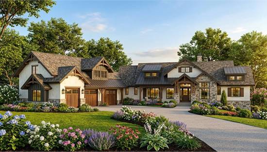 Enchanting Craftsman with Timber and Stone Details