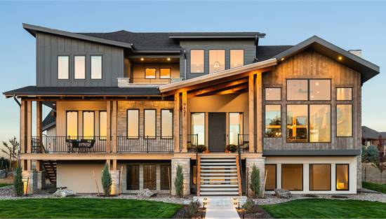 Stylish Contemporary with Covered Front Porch