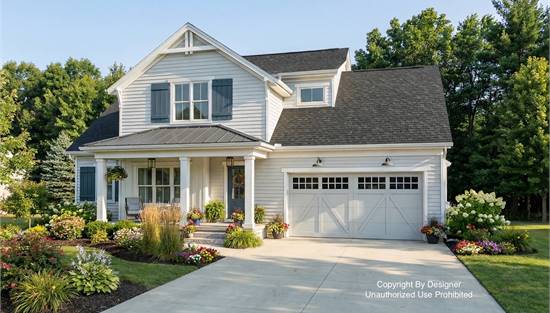 Traditional Farmhouse Elegance with 2 Car Garage