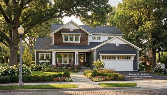Impressive Two Story Family Home with Shingle Accents