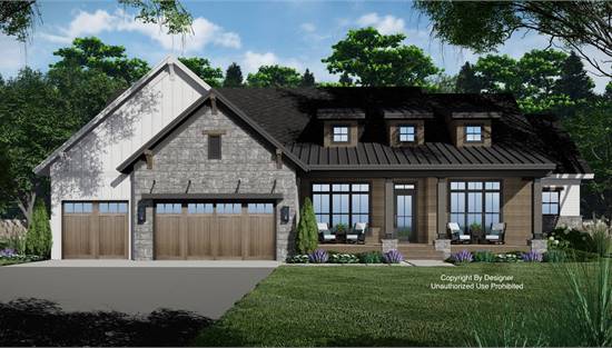 Charming Modern Ranch Perfect 3 Car Garage