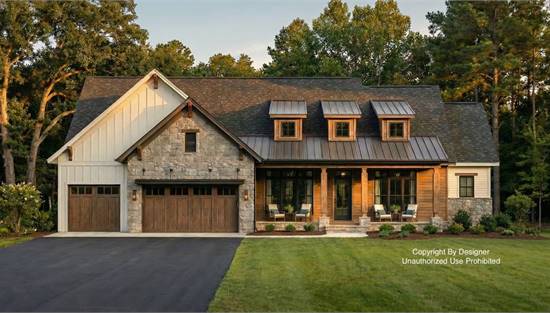 Charming Modern Ranch Perfect 3 Car Garage