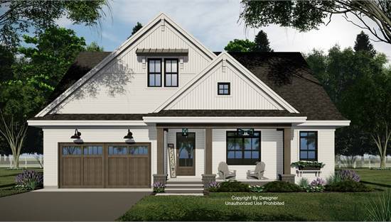 Charming One Story Country Home with Covered Porch