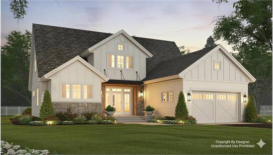 Beautiful Contemporary Modern Farmhouse with 2-Car Garage