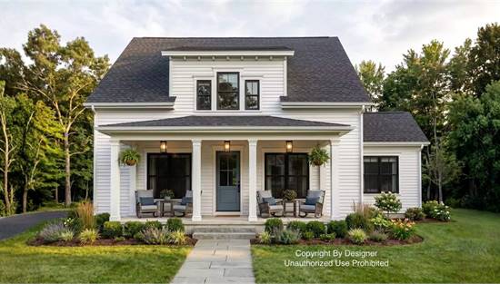 Stylish Modern Farmhouse with Covered Front Porch