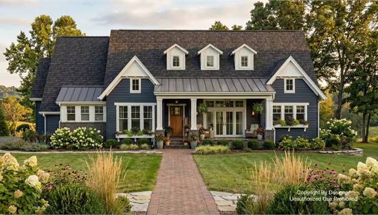Dazzling Modern Farmhouse with Covered Front Porch