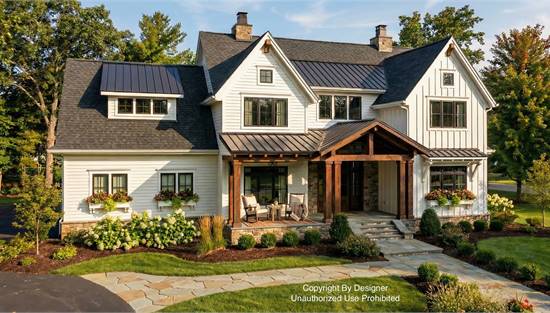 Stylish Farmhouse with Attached Garage