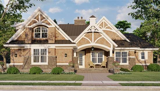 image of small bungalow house plan 9670