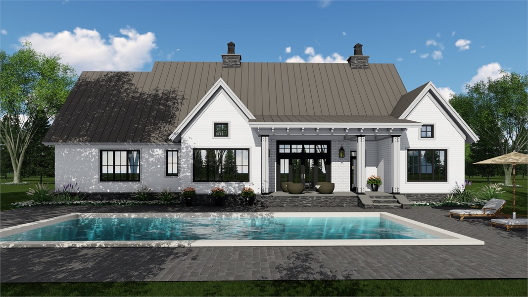One Story Farm House  Style House  Plan  3419 Tacoma
