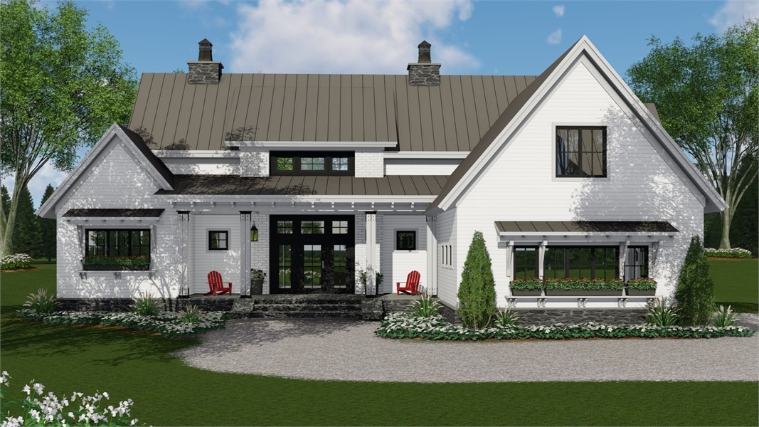One Story Farm House Style House Plan 3419: Tacoma