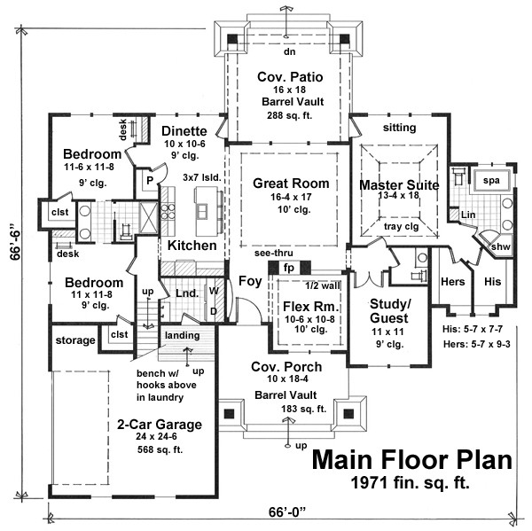 one story cottage house  plan 