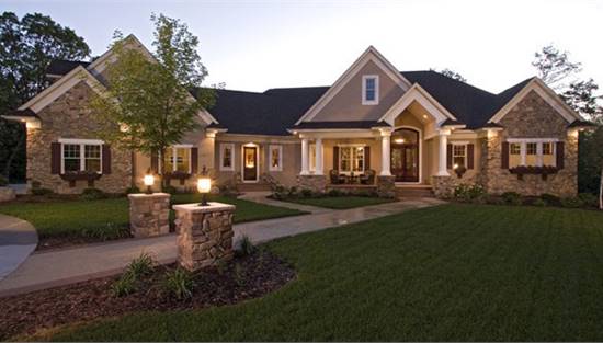 image of large ranch house plan 9668