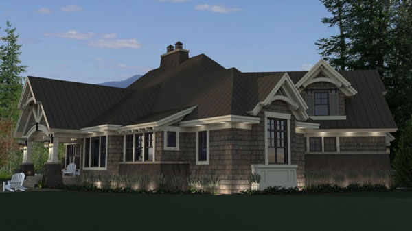 three bedroom cottage house  plan 