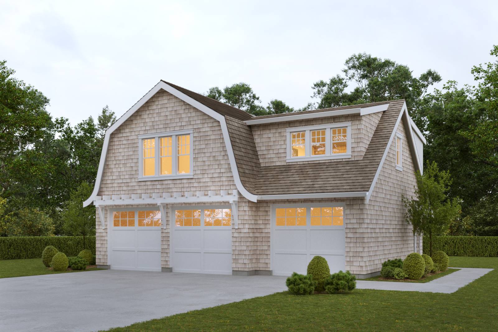 2 Story Farmhouse Garage with Second Floor Living Space House Plan ...