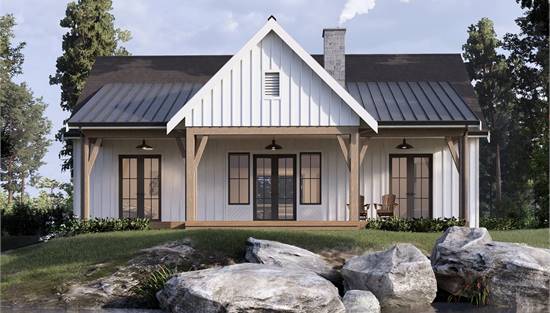 Single Story Cottage with Covered Front Porch