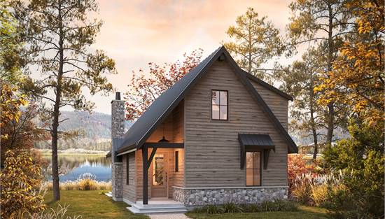 Rustic Cabin Front Exterior