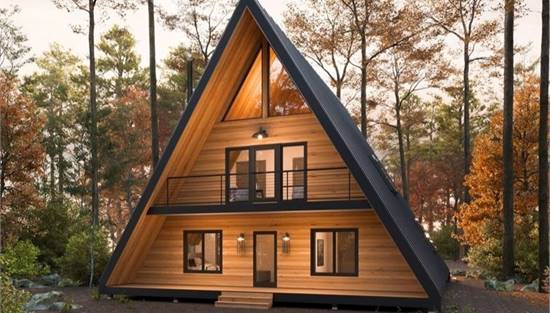 Authentic A-Frame with Front Porch & Balcony