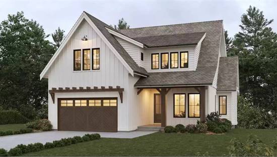Modern Farmhouse with Second Floor Laundry and Covered Deck