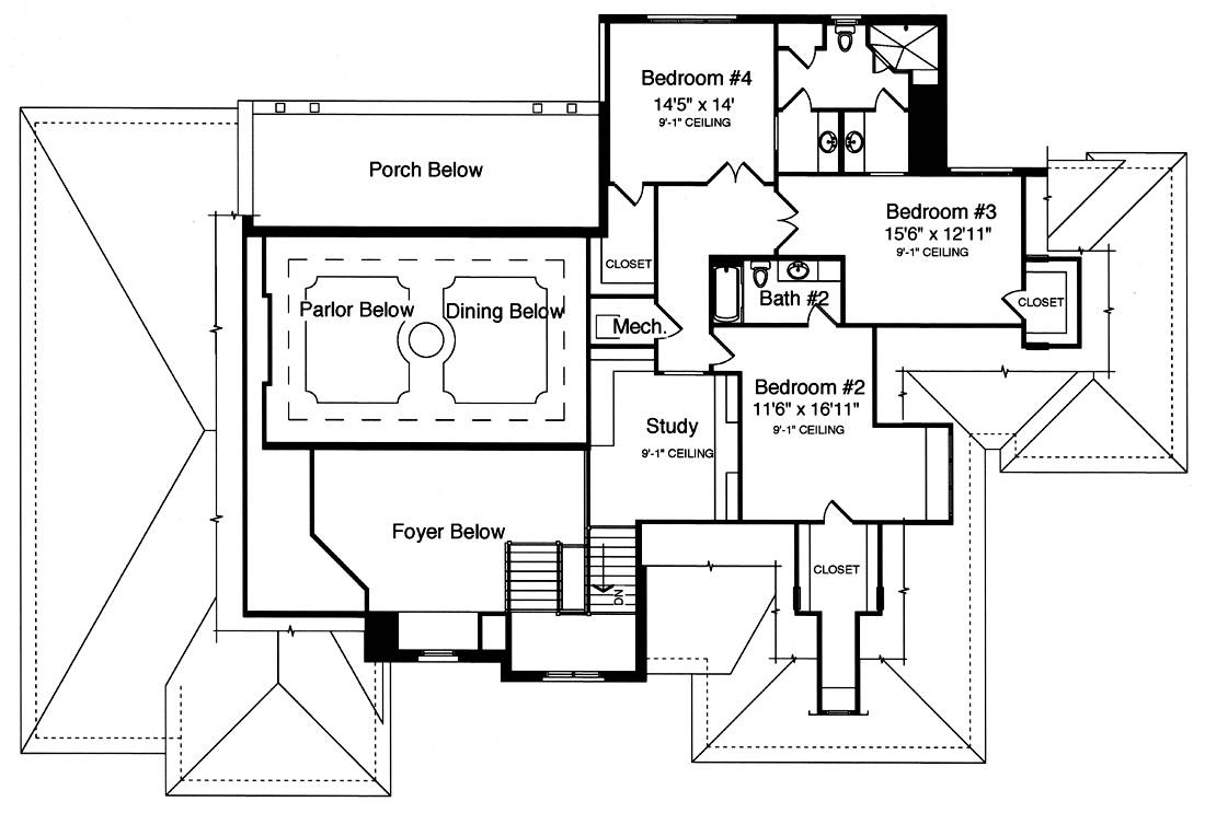Luxury Traditional Style House Plan 9107 Elan