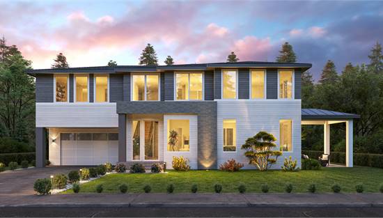 Captivating Contemporary with Attached Garage